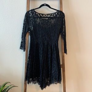 Black Lace Free People Dress